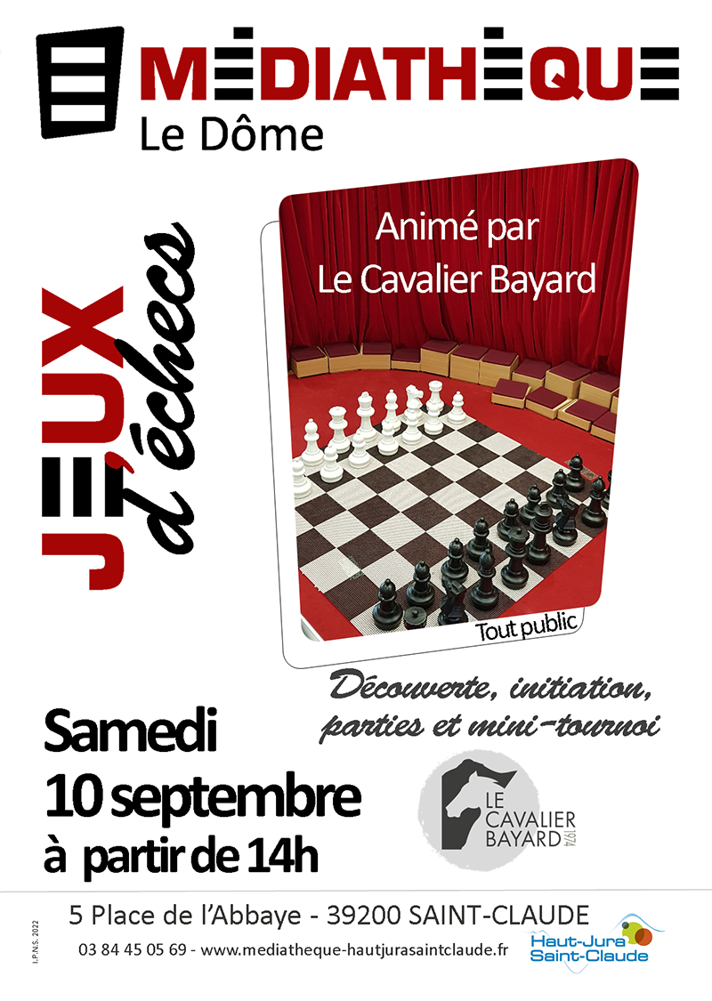 Médiathèque de Saint-Claude, jeux d'échecs